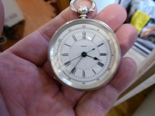 Silver Cased Chronograph Gents Pocket Watch