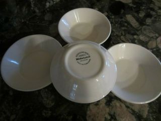 Set Of 4 Midwinter Stonehenge White 6 1/2 Inch Soup / Cereal Bowls