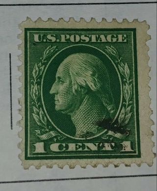 1912 - 1922 Green George Washington Rare One 1 Cent Stamp U.  S.  Postage U.  S.  A.
