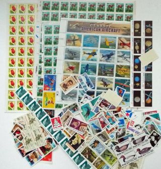 Us Postage Stamp Lot Fv $98.  00 Save Money Buy Old Stamps