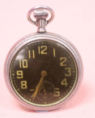 Vintage Waltham Stainless Steel Mechanical Pocket Watch Spares/repairs - N43