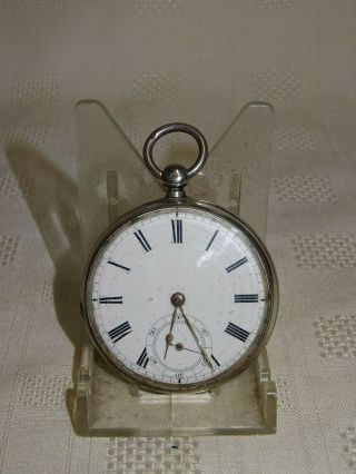 Antique Sterling Silver Open Faced Pocket Watch - Waltham - Spares