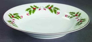 All The Trimmings Christmas Holly (porcelain) Rimmed Soup Bowl 6323069