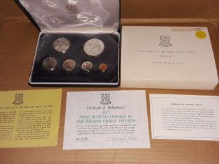 1973 First Official Coinage British Virgin Islands - 6 Coin Proof Set - Silver $1