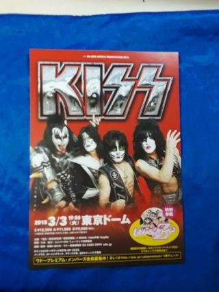 Kiss Memorabilia,  Kiss Promo Handbills Tour Flyer From Japan Gene Simmons Poster