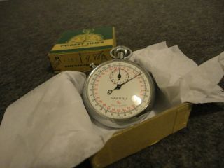 Nos Nassau Vintage Swiss Stopwatch 16s 6151/v2387 - Runs Perfect - Near