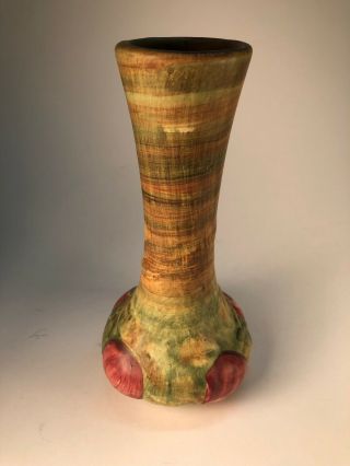 Weller Baldin Arts And Crafts Apples Old Pottery Ceramic Vase