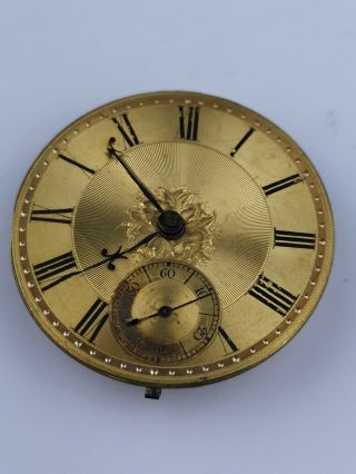 Good Quality English Pocket Watch Movement For Repair - Dial (p12)