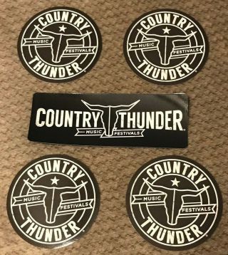 Country Thunder Music Festivals 4 Stickers 1 Refrigerator Magnet Arizona Wis