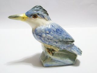 Vintage Stangl Pottery Birds 3406s Blue Kingfisher Figurine