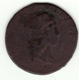 1720 CC,  French Colonial copper half sol,  John Law period 2