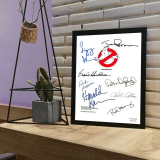 Ghostbusters - Signed Script Cover A4 Artwork - Ready For Framing