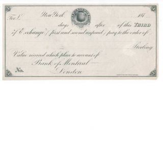Kuhn,  Loeb & Co.  India Proof,  Third Of Exchange,  1870 Bank Of Montreal,  London