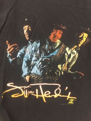 Vtg Mens Extra Large Authentic Jimi Hendrix T Shirt 2007 Graphic Band Tee Rock
