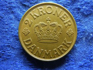 DENMARK 2 KRONER 1939,  KM825.  2 XF 2