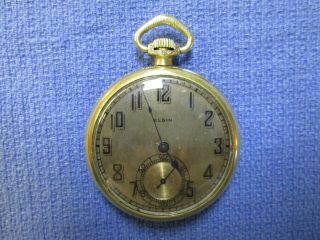 1926? Elgin Pocket Watch 15 Jewels - Sub Dial - - 14k Gold Filled Case