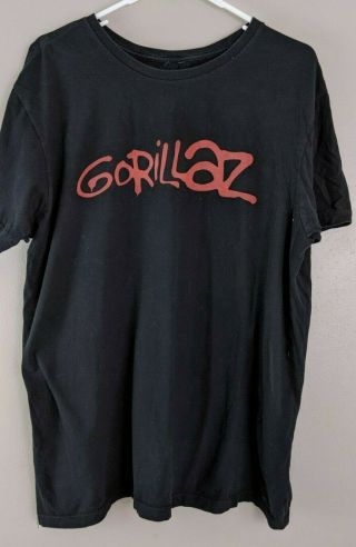 Vtg Gorillaz Graphic Band T Shirt Black Size Xl/2xl
