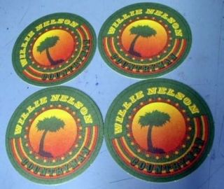 Willie Nelson 2005 Countryman Set Of 4 Drink Coasters Old Stock Flawless