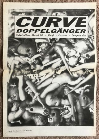 Curve - Doppelganger 1992 Full Page Uk Press Ad