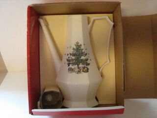 Nikko Christmas Time Coffee Pot w/Box 13 ¼ Inches High 2