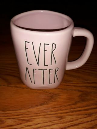 Rae Dunn By Magenta L/l " Ever After " Pink Coffee Mug Valentine 