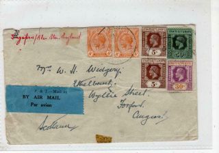 Straits Settlements: Kgv Air Mail Cover To Scotland (c47668)