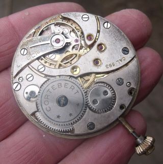 A Vintage Cortebert Cal 593 Pocket Watch Movement.