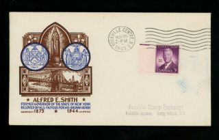 Us Fdc 937 Cachet Craft / Staehle M - 8 1945 Rockville Centre Ny Smith Unofficial
