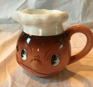 Fun Vintage Ucagco Py Anthropomorphic Chef Oh My A Fly Creamer Pitcher