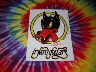 Grateful Dead Jerry Garcia Irwin Guitar Alembic Wolf Bumper Sticker Decal - 1991
