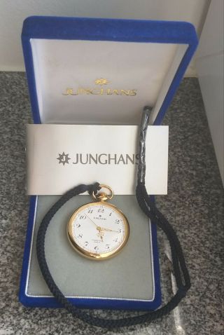 Junghans Grand Prix Quartz Pocket Watch,  Boxed And Nos