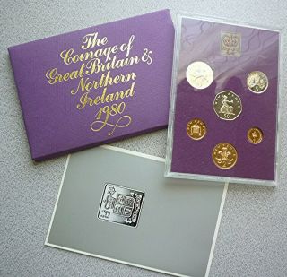 1980 Great Britain / Northern Ireland Uk Proof Set (6) - British Decimal Coins