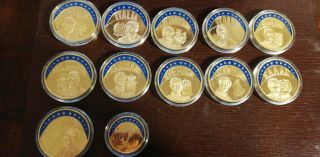 1997 Gold Plated Ecu Commemorative Coins