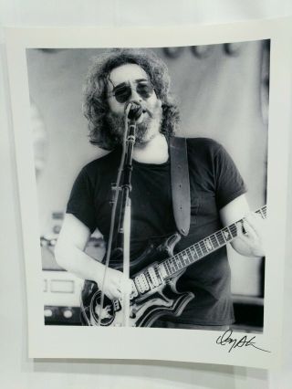 Jerry Garcia Photograph Grateful Dead Autographed By Don Aters