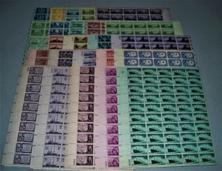 Us Postage - 25 All Different Sheets Of Vintage 3 Cent Stamps,  Nh - Lot 1