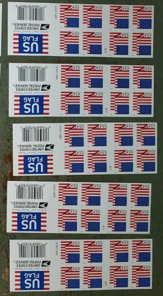 USPS US Flag 5 books.  2017 Last batch.  Older stamps left.  Coming soon 2