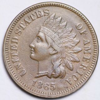 1865 Indian Head Small Cent Choice Xf,  /au E128 Ket