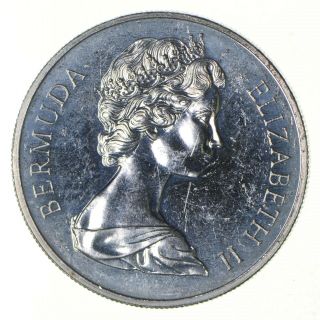 Roughly Size Of Silver Dollar - 1972 Bermuda 1 Dollar - World Silver 28.  5g 300