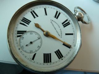 SOLID SILVER POCKET WATCH,  T.  P.  H LANCASHIRE WATCH COMPANY 2
