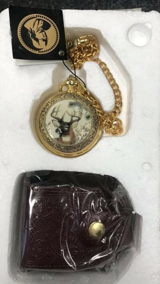 Franklin Pocket Watch National Fish And Wildlife Foundation Deer Nwt