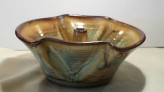 Glazed Pottery Bundt Bowl From Southern Highland Craft Guild,  Nc,