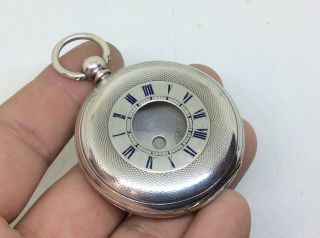 Fantastic Antique Victorian Solid Silver Half Hunter Pocket Watch Fob Case