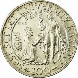 [ 735118] Coin,  Czechoslovakia,  100 Korun,  1948,  MS,  Silver,  KM:26 2