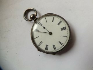 An Antique Fine Silver Cased Open Face Pocket Watch