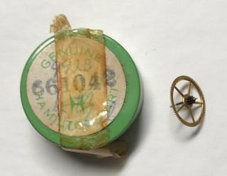 Vintage Nos Hamilton 16s Pocket Watch 4th Wheel & Pinion Part 661042