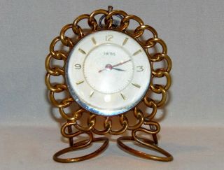Antique.  Brass Chain Link,  And Glass Magnifying Lens Pocket Watch Stand,  C1890.