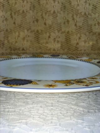 Set of 4 Sakura Debbie Mumm Teapots Dinner Plate Yellow Blue Floral Honey 2