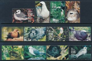 1995 Pitcairn Island Birds Definitives Set Of 12 Fine Mnh