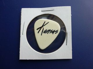 Authentic Kansas The Band Guitar Pick Pic White With Black Lettering
