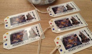 Elvis Pack Of 5 Small Hand Crafted Christmas Graceland Gift Tags